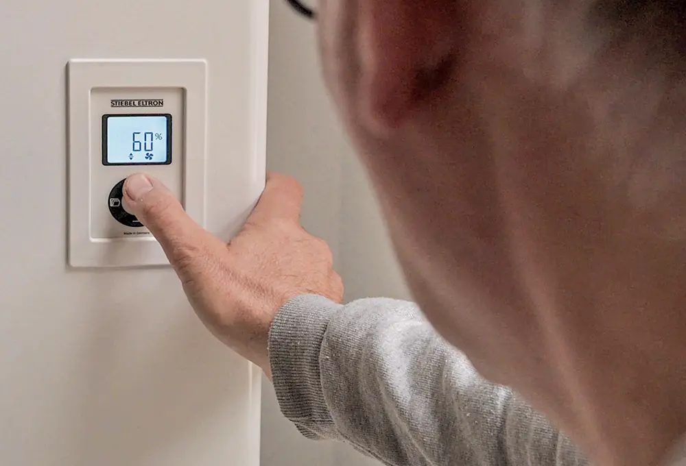 Programmation de la température souhaitée